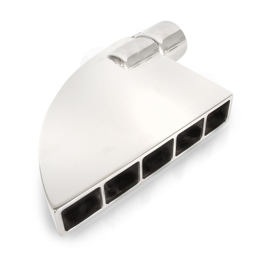 [STW-801225-WG] Stainless Works 801225-WG: 801225-WG Exhaust Tail Pipe Tip, Universal, Side Boxxter Tip With Grate 2-1/4" Inlet