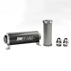 [DWK-803160005K10] DeatschWerks 803160005K10: 803160005K10 In-line fuel filter element and housing kit stainless steel 5 micron -10AN 160mm. Universal