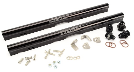 [FST-146032B-KIT] FAST 146032B-KIT: 146032B-KIT Billet Fuel Rail Kit for GM LS1/LS6 Engines w/LSXR Intake Manifold [Black Anodized]