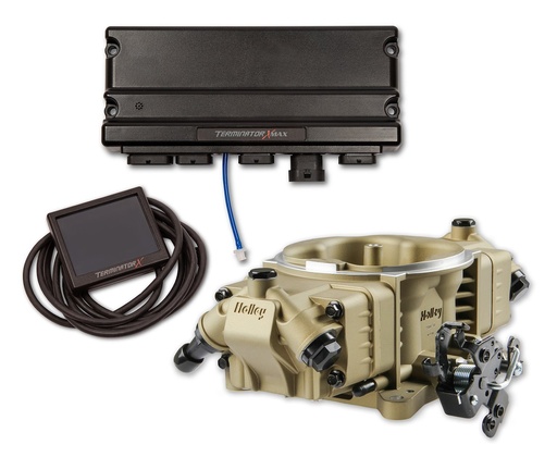 [HLY-550-1013] Holley 550-1013: 550-1013 Terminator X Max Stealth 4150 EFI System with Pre-2009 GM 4L60E/4L80E Transmission Control [Gold]
