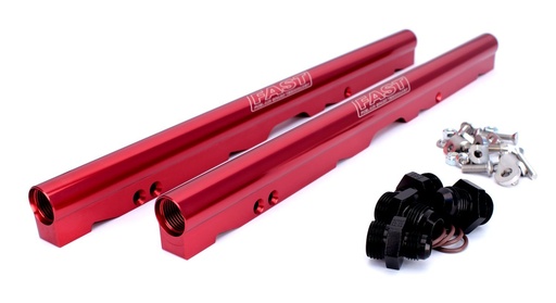 [FST-146033-KIT] FAST 146033-KIT: LSXR Billet Fuel Rail Kit LS2 Red with Fittings, O-Rings, Hardware