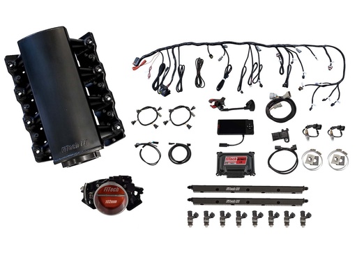 [FIF-70004] FITech Fuel Injection 70004: 70004 Ultimate LS EFI Induction System LS1/LS2/LS6 750HP with Transmission Control & Short Cathedral Intake