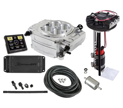 [SNE-550-510-3PD] Holley 550-510-3PD: 550-510-3PD Sniper 2 EFI Conversion Kit w/ w/Power Distribution Module (PDM), Returnless Drop-In Module [Shiny]