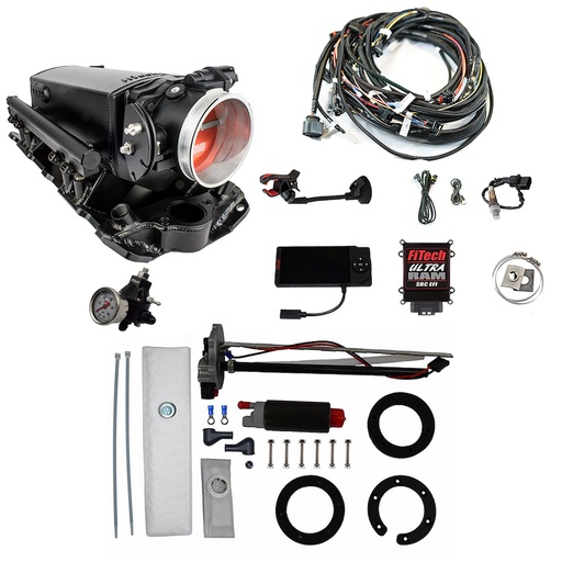 [FIF-36231] FITech Fuel Injection 36231: 36231 Ultra Ram 650 HP Chevy Small Block EFI System With Go Fuel 340 LPH In-Tank & Go Fuel Tight Fit Regulator Master Kit