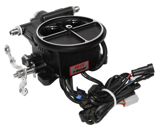 [FIF-39002] FITech Fuel Injection 39002: 39002 Go EFI 400 HP 2-Barrel Throttle Body System Basic Kit [Classic Black Finish]