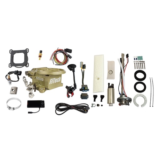 [FIF-36691] FITech Fuel Injection 36691: 36691 Go EFI 2 Barrel 400 HP Classic Gold EFI System With Go Fuel In-Tank Regulated Pump 340 LPH Master Kit