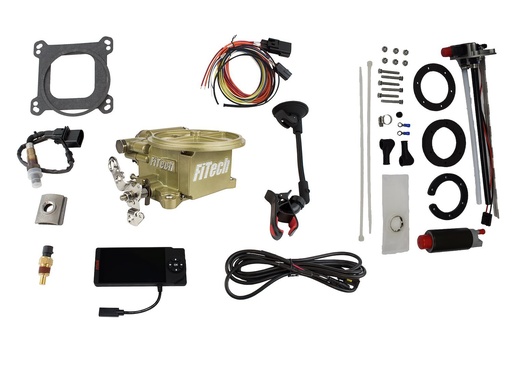 [FIF-36001] FITech Fuel Injection 36001: 36001 Go EFI 2 Barrel 400 HP Classic Gold EFI System With Go Fuel 340 LPH In-Tank Master Kit