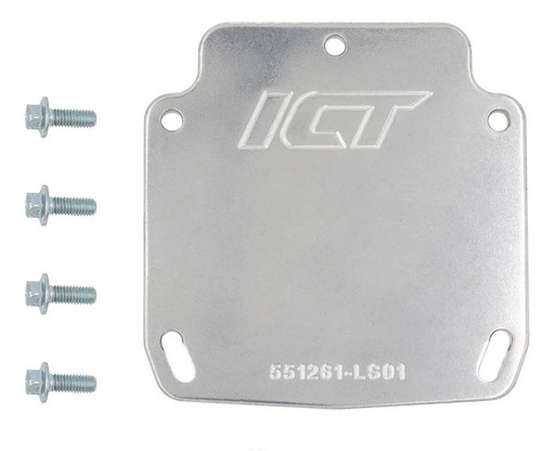 [ICB-551261-LS01] ICT Billet 551261-LS01: 551261-LS01 Throttle Body Block-Off Plate for Gen III and Gen IV Throttle Bodies (Except LS4) [Billet Aluminum]