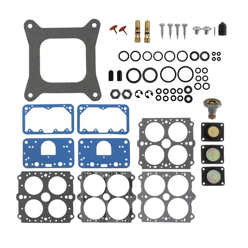 [DEM-190004] Demon Carburetion 190004: Standard Rebuild Kit, 4150 Gas, Demon and Claw, Mechanical Secondary, Red Non-Stick Gaskets
