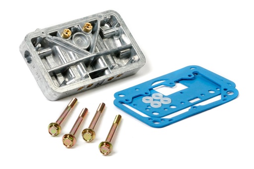 [HLY-34-13SA] Holley 34-13SA: 34-13SA Secondary Metering Block Conversion Kit - Shiny Aluminum