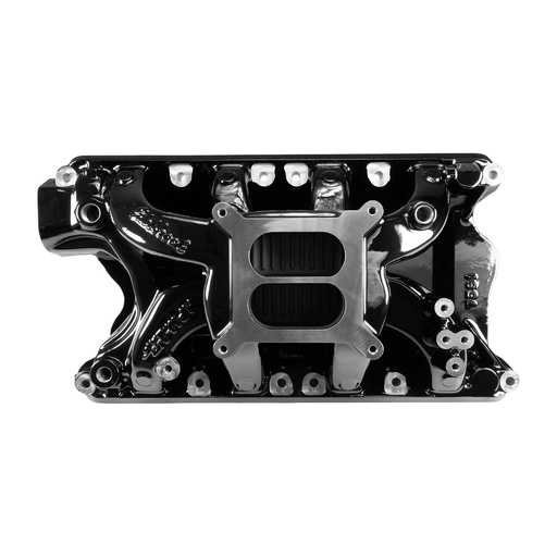 [EDL-7581-BP] Edelbrock 7581-BP: 7581-BP RPM Air-Gap Intake Manifold for Ford 351W [Black Plasma Finish]