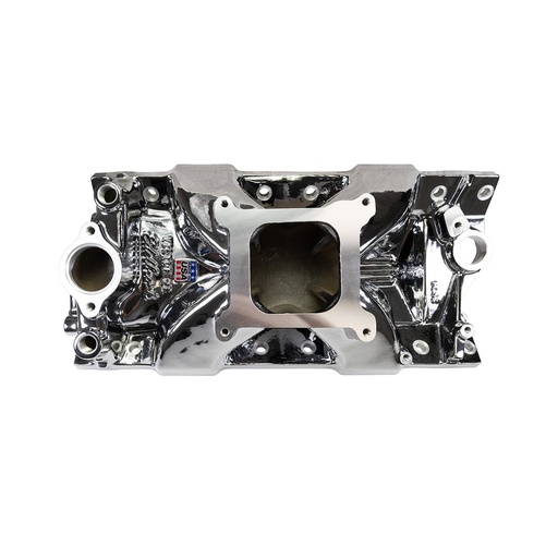 [EDL-2975-CP] Edelbrock 2975-CP: 2975-CP Victor Jr. Intake Manifold for Small Block Chevy [Chrome Plasma Finish]