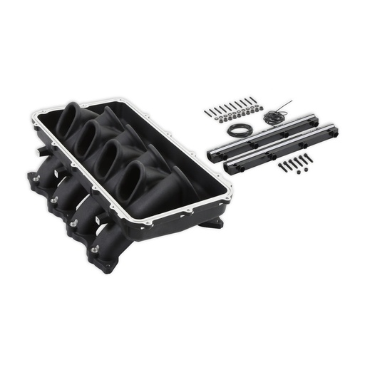 [HLY-300-920BK] Holley 300-920BK: 300-920BK Hi-Ram Modular Intake Manifold Base w/Fuel Rails for Ford Coyote Engines (Black)