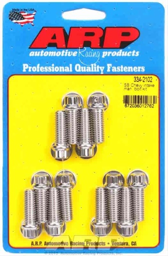 [ARP-334-2102] ARP 334-2102: Intake Manifold Bolt Kit Small Block Chevy, 1.000"