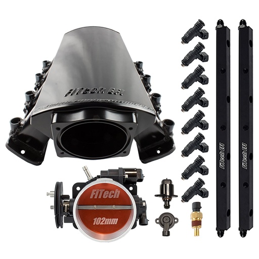 [FIF-70078] FITech Fuel Injection 70078: Loaded Intake Manifold LS7, Square Port 750 HP Aluminum with 102 mm Throttle Body and 55 lbs./hr. Fuel Injectors