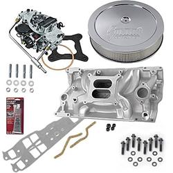 [CMB-03-0198] Summit Racing™ Intake Manifold, Carburetor, and Air Cleaner Pro Packs