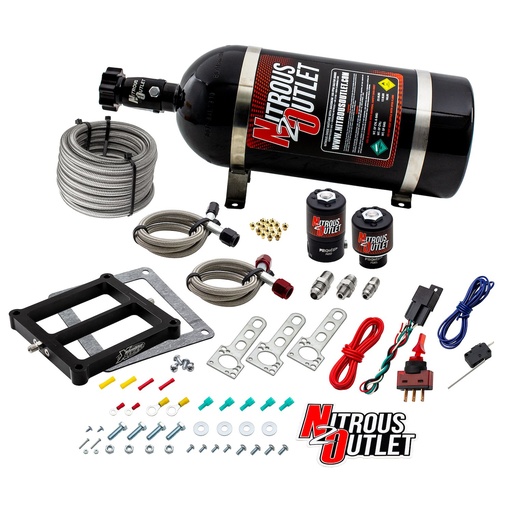 [NXO-00-10071-10] Nitrous Outlet 00-10071-10: 00-10071-10 Weekend Warrior 4500 Plate System, Gas/E85, 5-55psi, 100-350 HP, 10LB Bottle