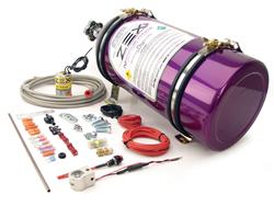 [ZEX-82270BP] ZEX Nitrous 82270BP: Show Purge Kit -4AN Purge-Cloud Blue LED Polished Bottle