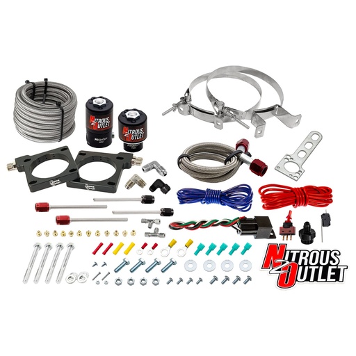 [NXO-00-10132-00] Nitrous Outlet 00-10132-00: 00-10132-00 Dodge 1992-2002 Viper Hard-Line Plate System, Gas/E85, 5-55psi, 70-200HP, No Bottle