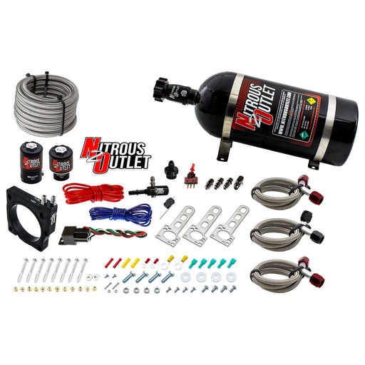 [NXO-00-10130-10] Nitrous Outlet 00-10130-10: 00-10130-10 Dodge 80 mm 5.7/6.1 Hemi Plate System, Gas/E85, 5-55psi, 50-200HP, 10lb Bottle
