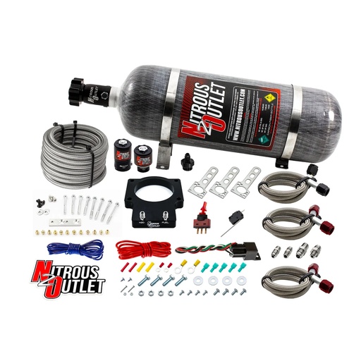 [NXO-00-10108-12] Nitrous Outlet 00-10108-12: 00-10108-12 GM 90 mm LSX Plate System, Gas/E85, 5-55psi, 50-200HP, 12lb Bottle, 1997-2004 Corvette Requires Part # 00-42000