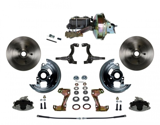 [LEB-FC1002-E1A1] Leed Brakes FC1002-E1A1: GM A/F/X-Body Front Disc Brake Conversion Kit w/Stock Height Spindles