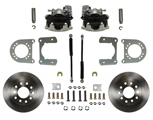 [LEB-RC6002] Leed Brakes RC6002: RC6002 Rear Disc Brake Conversion Kit w/Plain Rotors, 1963-1987 GM C10 Truck w/5-Lug, Single Piston, Zinc Plated Calipers