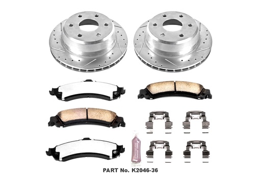 [PWR-K2046-36] Power Stop K2046-36: Z36 Rear Brake Pads & Rotor Kit for Truck and Tow