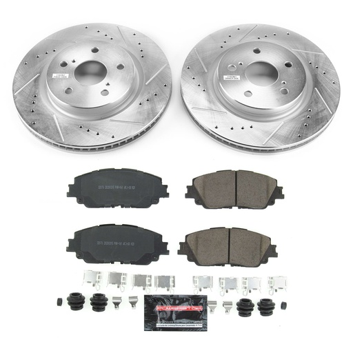 [PWR-K7895] Power Stop K7895: K7895 Z23 Evolution Sport Front Brake Upgrade Kit, Fits Select Toyota/Lexus