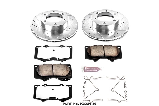 [PWR-K2324-36] Power Stop K2324-36: Z36 Front Brake Pads & Rotor Kit for Truck and Tow