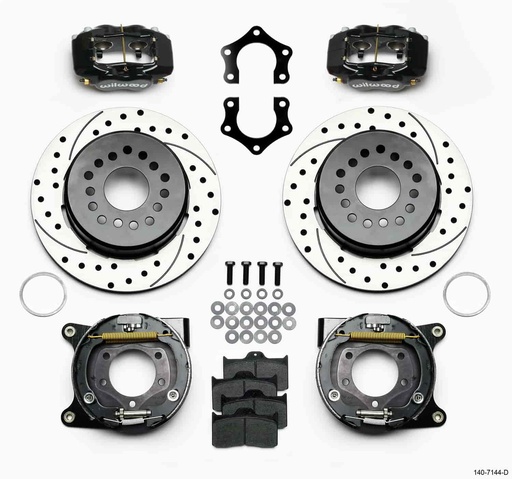[WIL-140-7144-D] Wilwood 140-7144-D: Forged Dynalite Rear Parking Brake Kit 8-3/4" and 9-3/4" Mopar/Dana 60