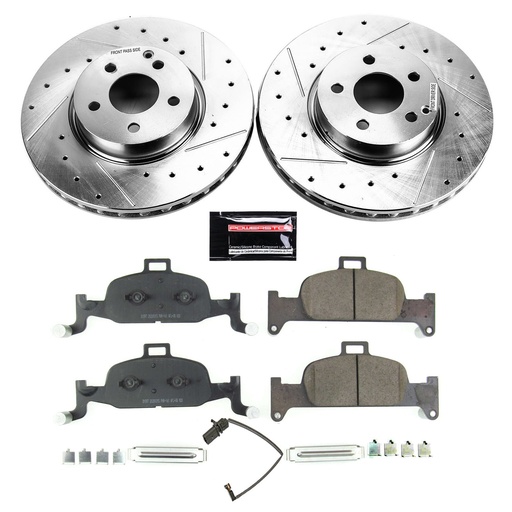 [PWR-K7648] Power Stop K7648: Z23 Evolution Sport Front Brake Upgrade Kit Fits Select Audi A4, A5, A6 Models