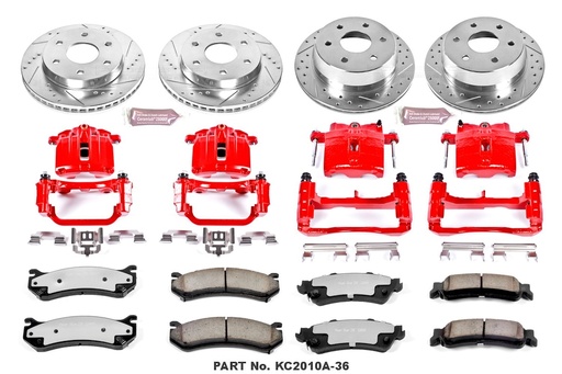 [PWR-KC2010A-36] Power Stop KC2010A-36: Truck and Tow Z36 Front/Rear Brake Pad, Rotor and Caliper Kit