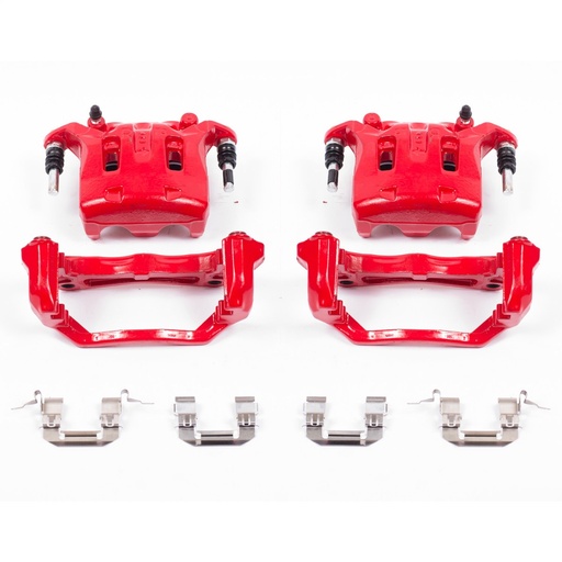 [PWR-S2870B] Power Stop S2870B: Performance Front Brake Calipers Powder Coated Red Pair