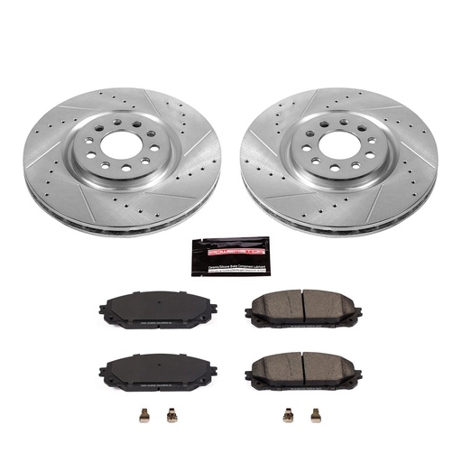 [PWR-K7414] Power Stop K7414: High Performance Brake Upgrade Kit Cross-Drilled and Slotted Rotors