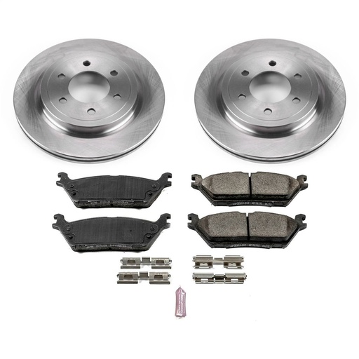 [PWR-KOE8030] Power Stop KOE8030: Z17 Evolution Geomet Fully-Coated Rear Rotor Brake Kit Fits 2018 Ford Expedition; 2018-2019 Ford F-150; 2018 Lincoln Navigator