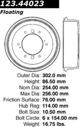 [CEB-123-44023] Centric C-Tek Standard Brake Drums