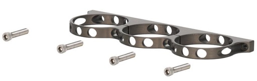 [WIL-250-16874] Wilwood 250-16874: Triple Billet Aluminum Reservoir Bracket for Billet Brake/Clutch Reservoirs w/2.450 in. Nominal Diameter [Gray Anodized]