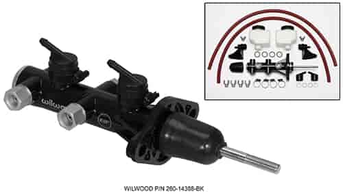 [WIL-260-14388-BK] Wilwood 260-14388-BK: Compact Remote Tandem Master Cylinder