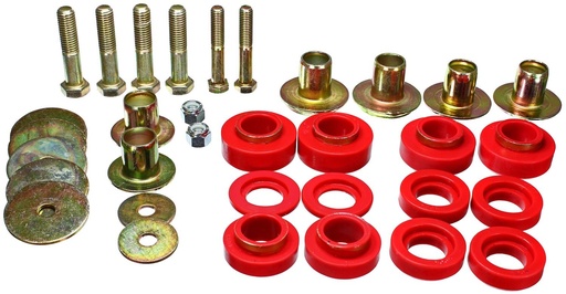 [ENS-3-4144R] Energy Suspension 3-4144R: Body Mount Bushing Set 1976-1981 Pontiac Firebird