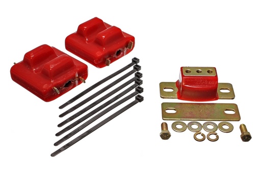 [ENS-3-1128R] Energy Suspension 3-1128R: Motor & Transmission Mount Kit 1985-98 GM Pickup & SUV V8