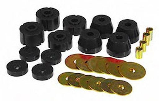 [PTP-4-102-BL] Prothane 4-102-BL: Body Mount Bushing Kit 1972-85 Dodge D100-D300, W100-W300 Truck