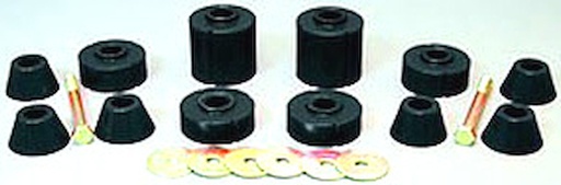 [PTP-7-104-BL] Prothane 7-104-BL: Body Mount Bushings 1973-1980 Chevy/GMC Pickup 1/2, 3/4 & 1-Ton Black