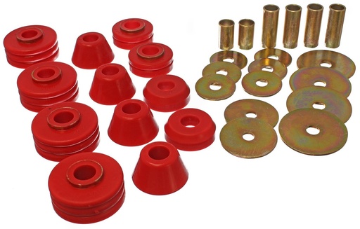 [ENS-3-4109R] Energy Suspension 3-4109R: Body Cab Mount Bushing Set 1973-1980 GM C/K Series 15 & 1500 Pickup