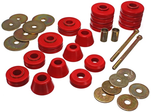[ENS-3-4107R] Energy Suspension 3-4107R: Body Cab Mount Bushing Set 1967-1972 GM C/K Series 25 & 2500 Pickup