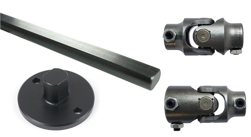 [ART-12319505] Ridetech 12319505: Steering U-Joint Kit for 1965-1979 Ford F-100, F-150 Trucks Original Steering Column to 1979-1993 Ford Mustang Rack