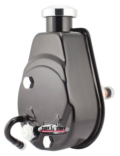 [TFF-6171B] Tuff Stuff 6171B: Saginaw Power Steering Pump GM Truck/Suburban Small Block Gen 1 - Keyed Shaft - Stealth Black