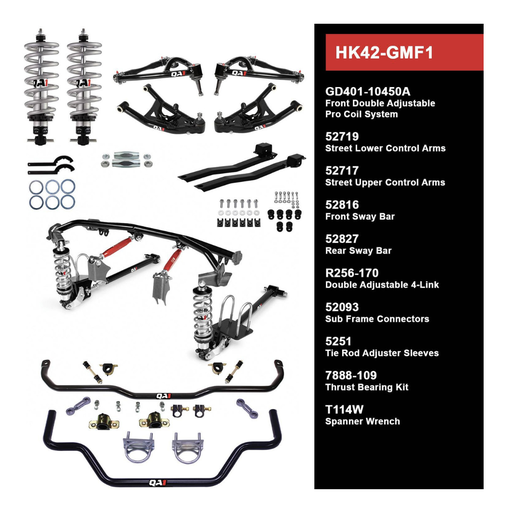 [QA1-HK42-GMF1] HK42-GMF1 LEVEL 2 FULL VEHICLE HANDLING KIT, 67-69 GM F-BODY, W/ SHOCKS