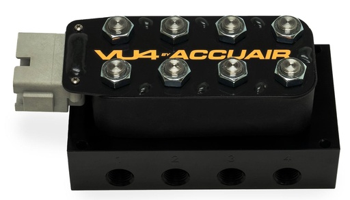 [CUA-AA-3644] AccuAir AA-3644: VU4 4-Corner Solenoid Valve Unit, 1/4 in. NPT Ports, Plug-and-Play