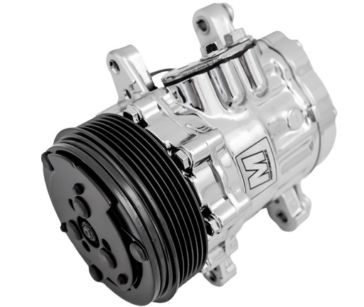[MCH-P2412-06] March Performance P2412-06: P2412-06 Ultra Series Sanden 7176/SD-7 Air Conditioning Compressor, Chrome Finish, Aluminum, 6-Groove Serpentine Clutch, R-134A